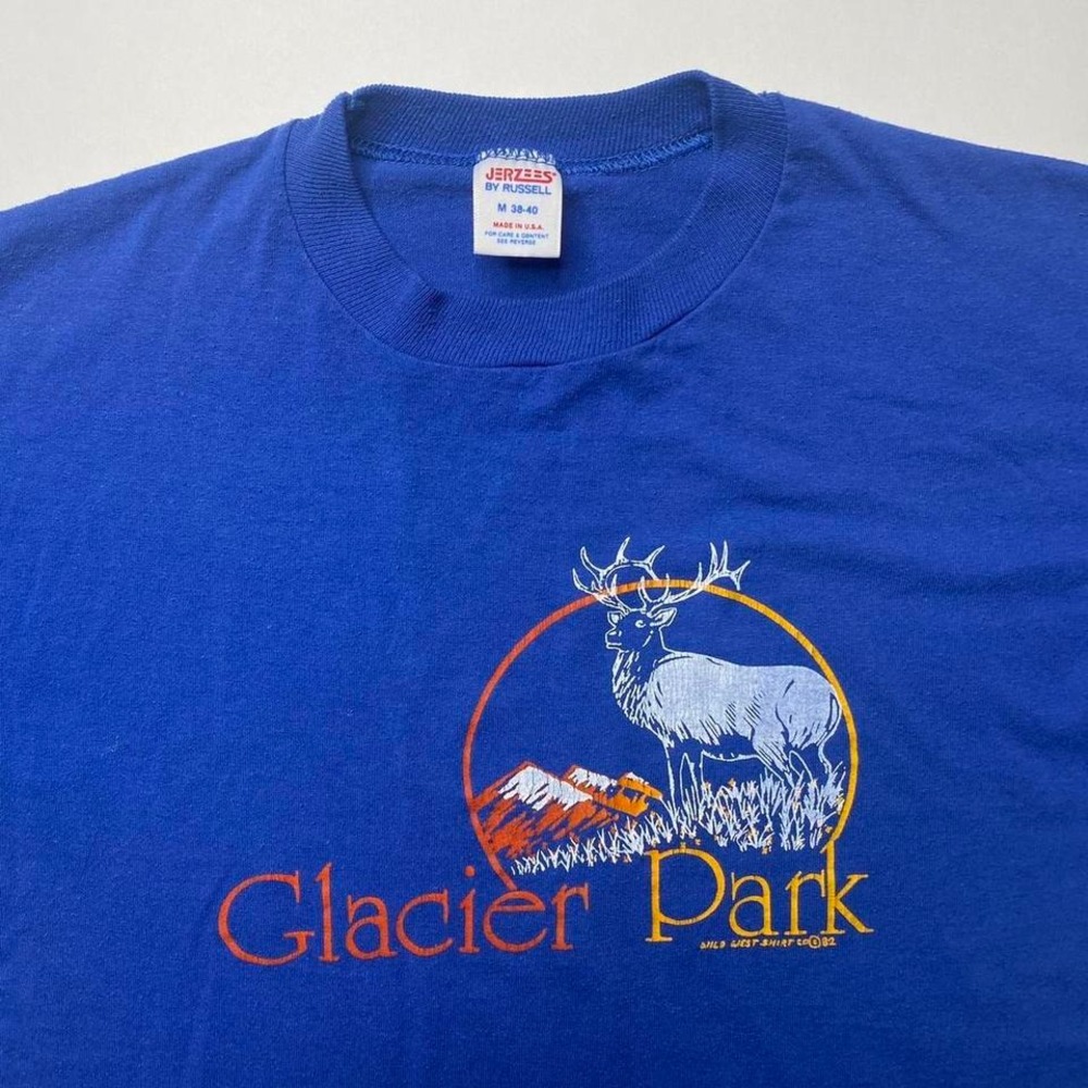 Vintage 80s‎ Glacier Park reindeer shirt MEDIUM